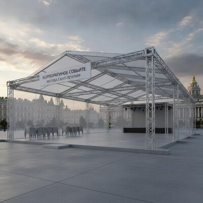 Bedrijfsevenement tent modulaire aluminium structuur beurs tent Moskou Sint-Petersburg Rusland