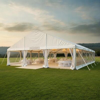Premium trouwfeest Marquee tent Dubbele laag PVC geïsoleerd paviljoen Russisch banket evenement shelter