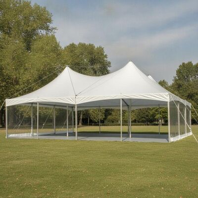 Commerciële Double Roof Party Marquee Tent UV-bestendige PVC Cover gegalvaniseerd frame Event Shelter