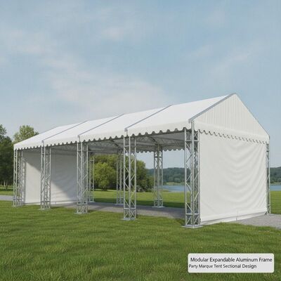 Modulaire Uitbreidbare Aluminium Frame Feesttent Sectieontwerp voor Groeiende Evenementenlocatie