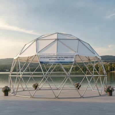 Aluminiumpartytent aan het meer waterdicht dak voor zomersevenementen in Balaton
