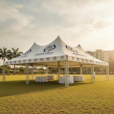 Custom Logo Bedrukte Aluminium Party Tent Nigeria Zakelijke Branding Evenementen
